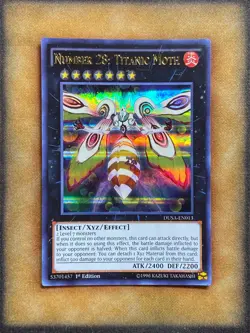 Yugioh Number 28: Titanic Moth DUSA-EN013 Ultra Rare 1st Ed LP - Image 1
