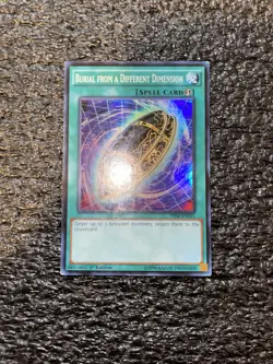 Yugioh! Burial from a Different Dimension THSF-EN051 Super Rare 1st Edition LP - Image 1