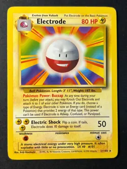 Electrode 21/102 Base Set WOTC Unlimited Rare - Pokemon Card B LP - Image 1