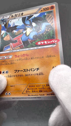 Lucario 203/BW-P Black & White Japanese Pokemon Card Daiichi Pan Promo - Image 2