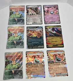 Lot Of 9 Pokemon Jumbo Cards Victini Mewtwo - Image 1