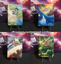 Customized Pokemon Art Cards COMMISSION - 1/1 original hand painted - RESERVED - Image 3