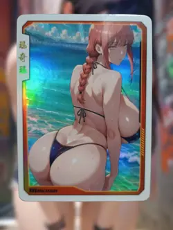 Makima Chainsaw Man Anime Waifu Sexy Goddess Doujin Lewd Card - Image 1