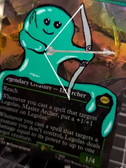 Legolas, Master Archer - FOIL MTG *Altered Hand Painted * Silly art OOZE - Image 5