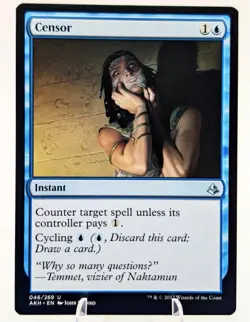 Censor | MTG AKH | EDH Commander Blue Counterspell Cycling | NM - Image 1