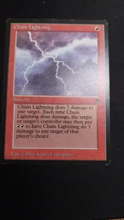 English Chain Lightning Ex MTG magic Legends A4 - Image 1