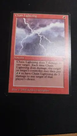 English Chain Lightning Ex MTG magic Legends A3 - Image 1