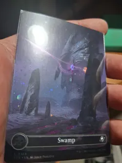 L 0369 Swamp GALAXY FOIL BORDERLESS Full Art Land Edge of Eternities MTG Card - Image 4
