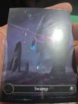 L 0369 Swamp GALAXY FOIL BORDERLESS Full Art Land Edge of Eternities MTG Card - Image 5