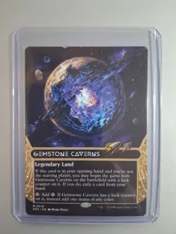 1x MTG Gemstone Caverns (Borderless) Edge of Eternities: Stellar Sights - NM #16 - Image 1