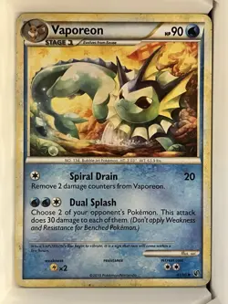 Vaporeon 41/90 Uncommon Undaunted LP Pokemon TCG - Image 1