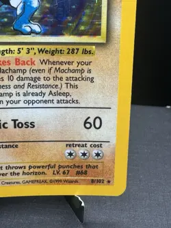 Pokemon TCG WOTC Base Set 1st Edition Machamp 8/102 Holo Rare Deck Exclusive LP! - Image 4