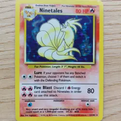 Pokemon TCG Ninetales Holo 12/102 And Vulpix 68/102 Base Set Unlimited Vintage - Image 1
