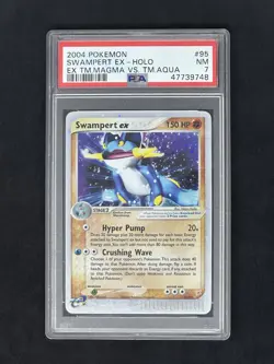 Pokemon Swampert ex EX Team Magma Vs Team Aqua Ultra Rare #95 PSA 7 - Image 3