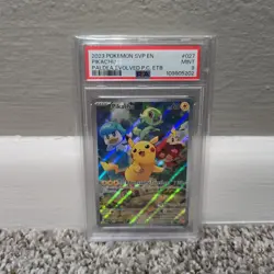 Pokemon Center Stamp Promo Pikachu Paldea Evolved Promo SVP EN 027 PSA 9 Mint - Image 1