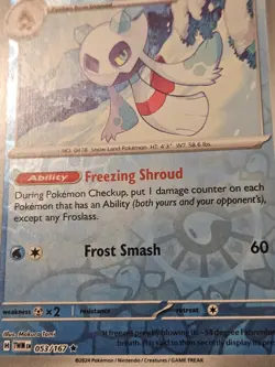 Froslass Reverse Holo 53 /167 Pokemon S&V Twilight Masquerade Pokemon - Image 3