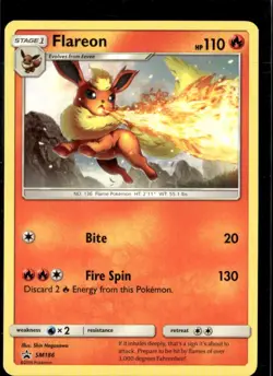 Pokemon Flareon SM186 Sun Moon Promo Non Holo - Image 1