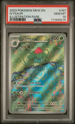 2023 POKEMON MEW EN-151 ILLUSTRATION RARE #167 IVYSAUR PSA 10 - Image 1