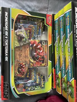 Pokemon Trading Cards Incineroar ex Torterra ex Special Collection Box LOT OF 5 - Image 1