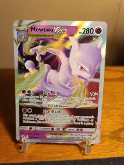 Pokemon Go Mewtwo VSTAR Holo Ultra Rare Card 031/078 Pokemon TCG - Image 1