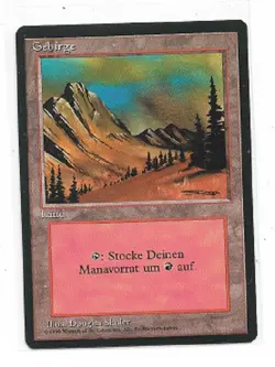 MTG magic cards 1x Mountain (version C) - German Revised FBB Foreign Black Borde - Image 1