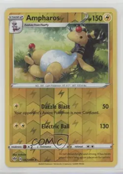 Ampharos Reverse Foil Pokemon Sword & Shield Darkness Ablaze #057 - Image 1