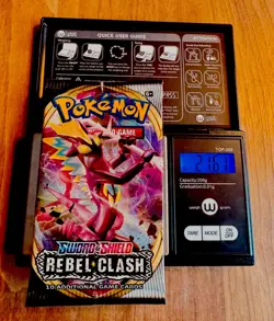 HEAVY Pokemon TCG S&S Rebel Clash - Factory Sealed Booster Pack (21.61g!) - Image 1