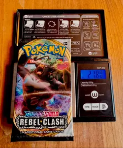 EXTREMELY HEAVY Pokemon TCG S&S Rebel Clash - Sealed Booster Pack (21.80g!) - Image 1