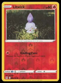 Litwick #024/196 Reverse Holo 2022 Pokemon Lost Orgin LP - Image 1