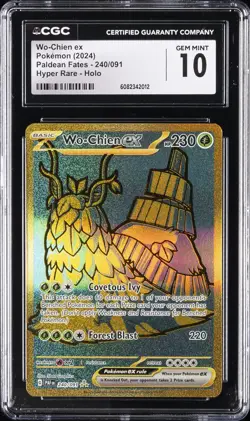 2024 POKEMON PALDEAN FATES HYPER RARE #240 WO-CHIEN EX CGC 10 GEM MINT - Image 1