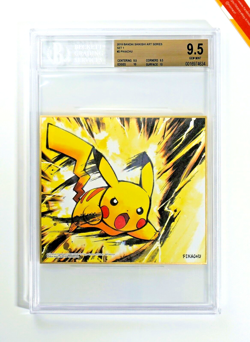 Pokemon BGS 9.5 Pikachu #2 Set 1 Bandai Shikishi Art 2019 Japanese - Image 1