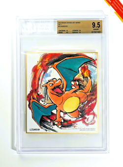 Pokemon BGS 9.5 Charizard #3 Set 1 Bandai Shikishi Art 2019 Japanese - Image 1