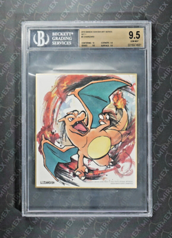 Pokemon BGS 9.5 Charizard #3 Set 1 Bandai Shikishi Art 2019 Japanese - Image 2