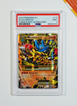 Pokemon PSA 9 M Lucario Ex #113 XY Furious Fists Ultra Rare 2014 English - Image 1