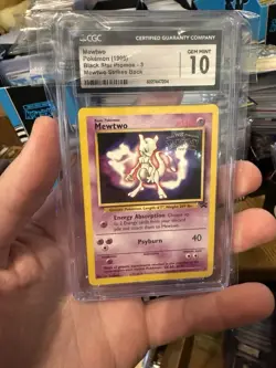 CGC 10 GEM MINT Mewtwo # 3 WB Movie WOTC Black Star PROMO - Image 4