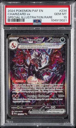 2024 POKEMON PAF EN-PALDEAN FATES SPECIAL ILLUSTRATION RARE CHARIZARD EX PSA 10 - Image 1