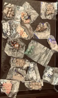 Pokemon ETB Dice And Marker Set -Lot Of 23 Random ETB Dice Markers Sealed Mixed - Image 1