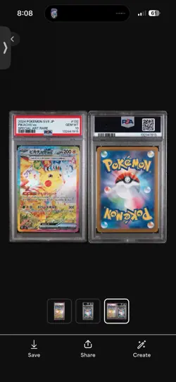 Pokemon Pikachu EX #132 Special Art Rare Japanese Super Electric Breaker PSA 10 - Image 1