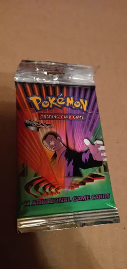 Pokemon TCG 2000 Gym Challenge Giovanni Factory Sealed Booster Pack - Image 1