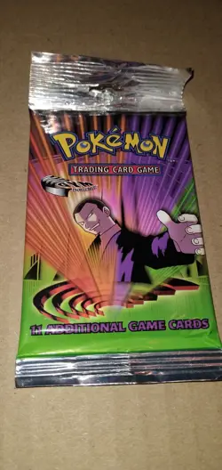 Pokemon TCG 2000 Gym Challenge Giovanni Factory Sealed Booster Pack - Image 3