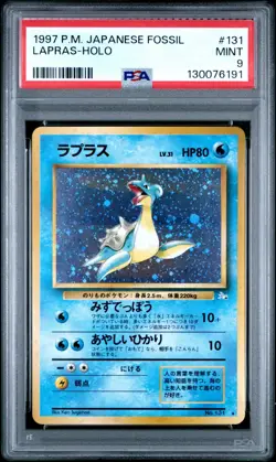 1997 Pokemon Japanese Fossil: Lapras Holo #131, PSA 9 Mint Condition, Rare! - Image 1