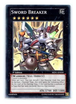 Sword Breaker - REDU-EN050 - Super Rare - 1st Edition - Yugioh - Image 1