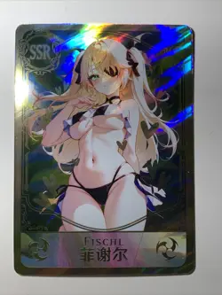 Fischl Genshin Impact SSR Foil Goddess Story Waifu Card Girl Anime Sexy Swimsuit - Image 1