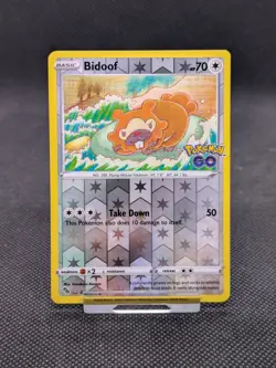 Bidoof Ditto Reverse Holo Pokemon Go Card 059/078 Unpeeled NM - Image 1