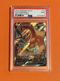 Pokemon TCG Brilliant Stars Charizard v PSA 9 Alternative Art Card 154/172 - Image 2