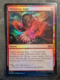 Monstrous Rage - Foil - Wilds of Eldraine (MTG) - Image 1