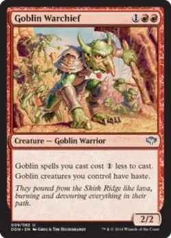 MTG - Goblin Warchief - Duel Decks: Speed vs. Cunning - NM, English Magic FLAT R - Image 1