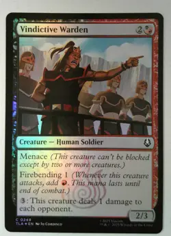 Vindictive Warden *FOIL Common* Magic MtG x1 Avatar: The Last Airbender - Image 1