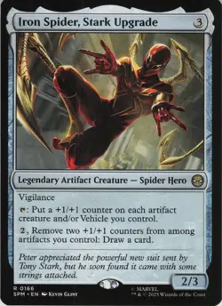 Iron Spider, Stark Upgrade R Marvel's Spider-Man 166 NM Normal MTG - Image 1