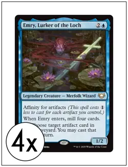 4x Emry, Lurker of the Loch, Edge of Eternities Commander, Magic MTG NM - Image 1